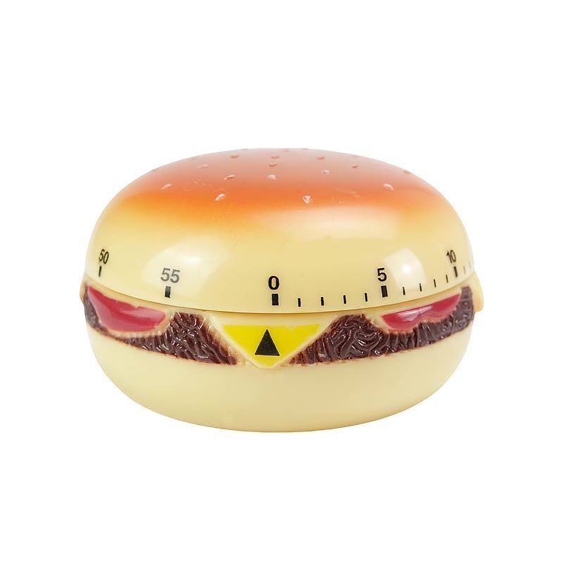 1 Pack 60 Minutes Analog Countdown Kitchen Timer, Durable Plastic Battery Free Clock, Clear Readable Pointer, Ideal for Cooking Study Pomodoro Technique Time Management