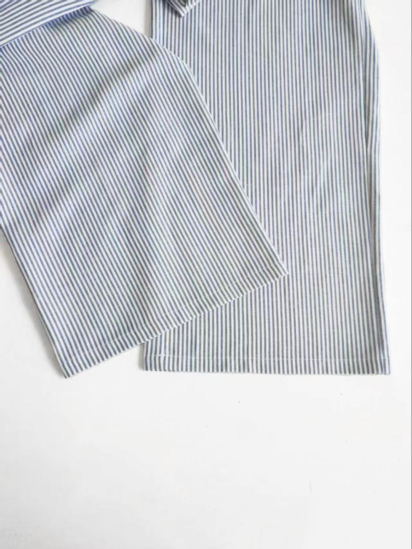 Women's Striped Wide Leg Pants, Casual Elastic Waist Home Wear, Fitted Long Regular Fit, Natural Waist, Stripe Pattern, Casual Fashion Pants