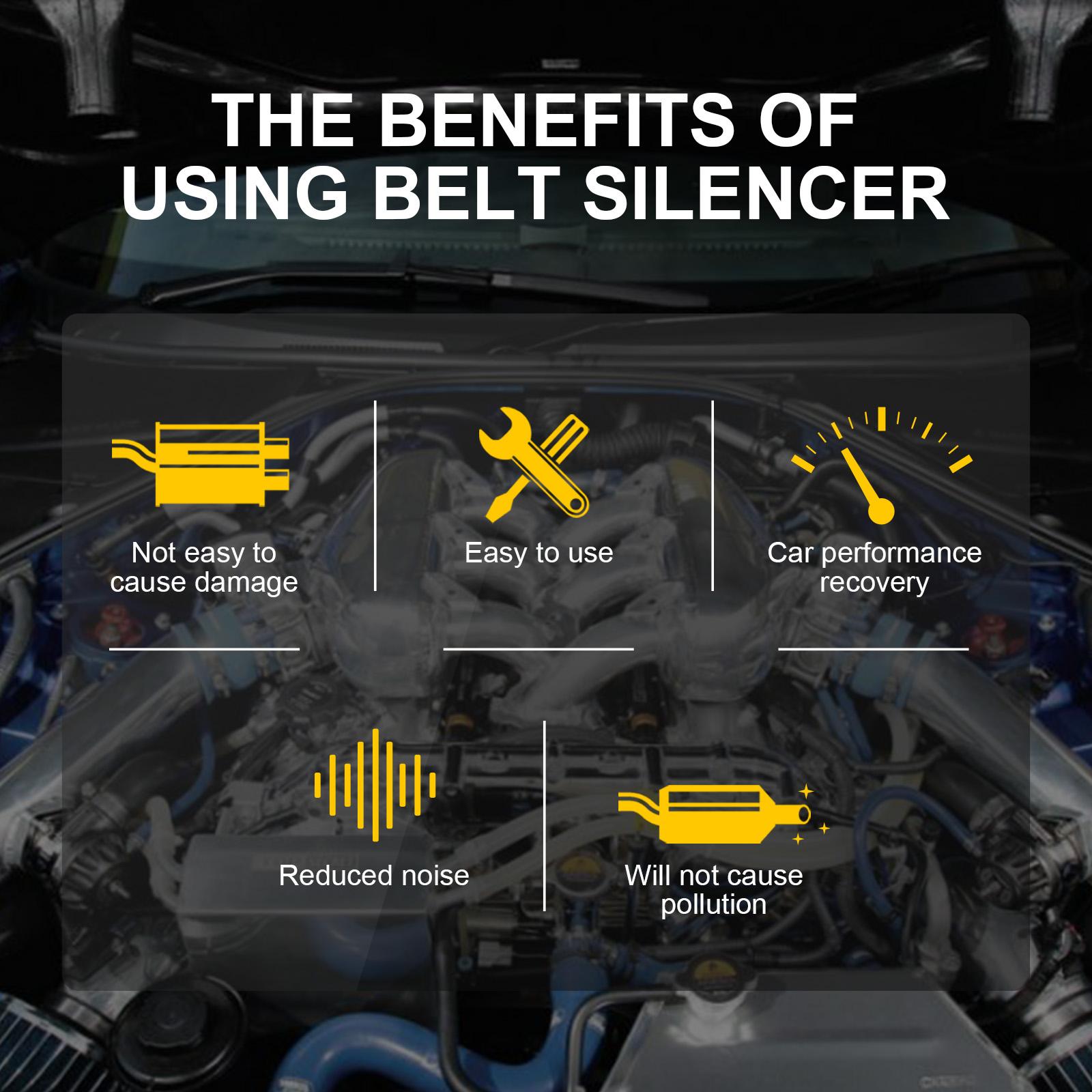 100ml Car Belt Noise Spray - Automotive Belt Spray- Anti-Age Friction Reducer, Prolongs Belt Life Spray- Dressing | Automobile Engine Belt Silencer, Anti Age Belt Life Protective Friction Reducer stuff Short Handle Foam Cannon for Wash