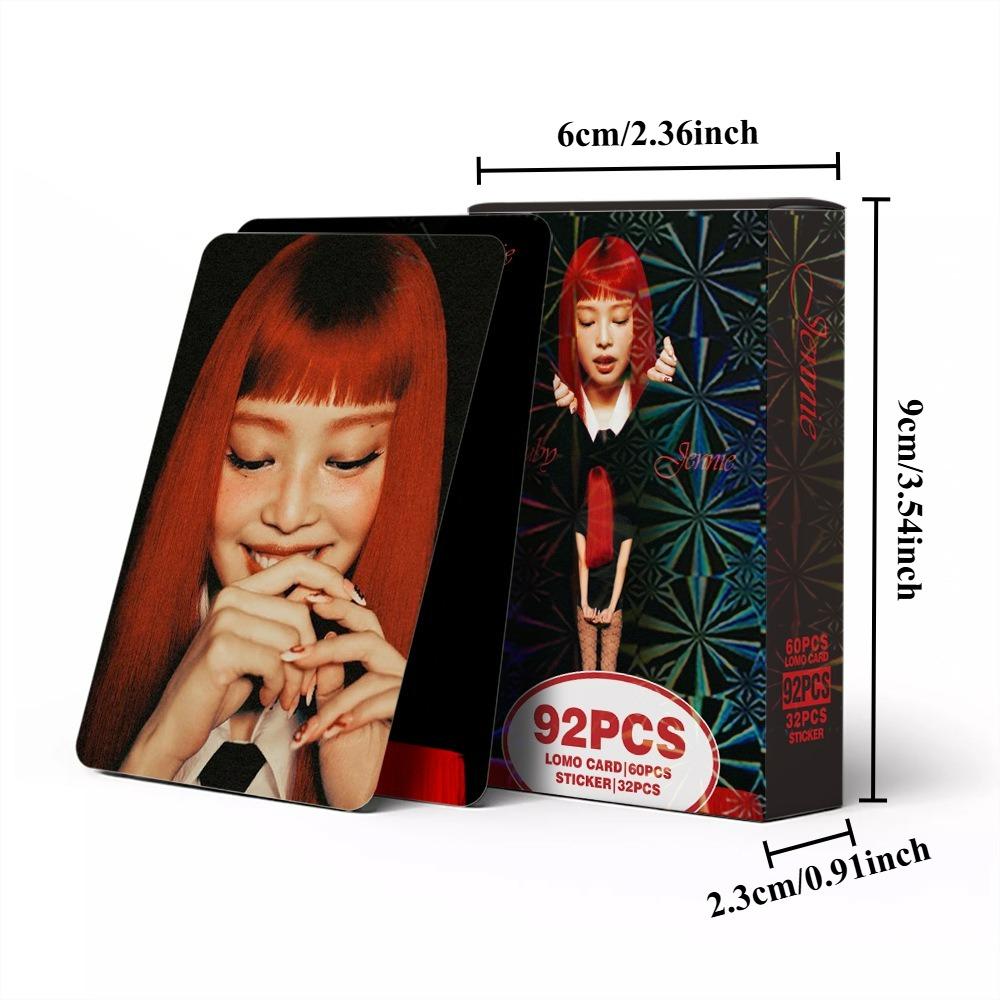 92 Pieces Jennie Collectible Stickers & Photo Cards, Perfect for
