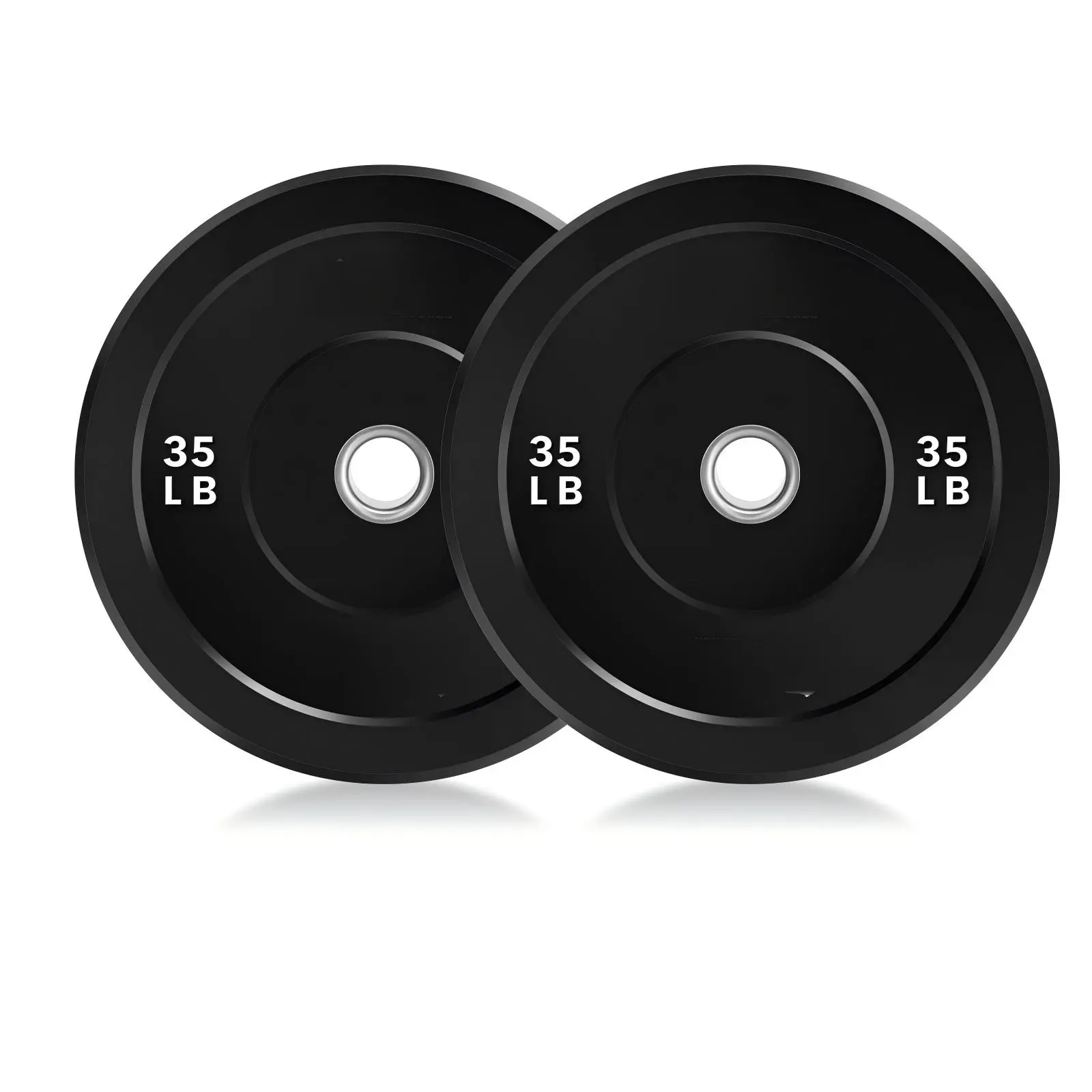2-Inch Weight Plates Set, Bumper Plates With Steel Insert for Strength Training, Rubber Weight Plates for Barbell Home Gym