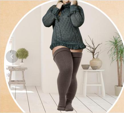 Plus Size Womens Thigh High Socks for Thick Thighs- Extra Long & Thick Over the Knee Stockings- Leg Warmer Boot Socks thigh socks