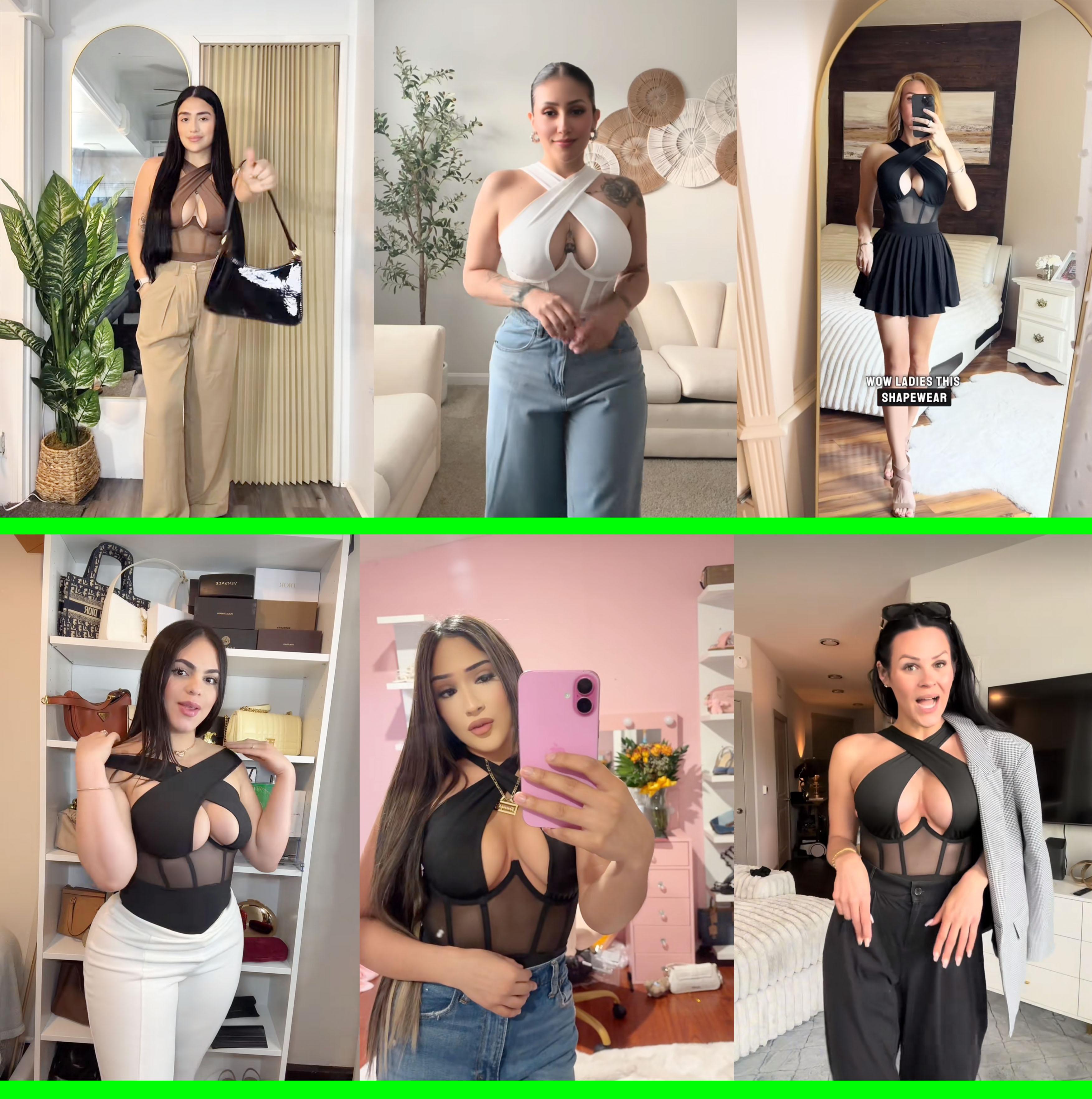 Women's Viral Bodysuit Bodysuits, Underwear Womenswear, Crossover Neckline Mesh Sleeveless Skinny, Soft Comfortable Stretchy Fabric, Party Vacation Casual Beach Fashion Item Thanksgiving Gift Christmas Gift