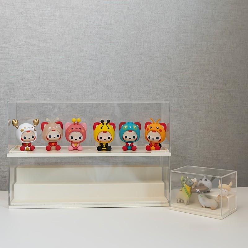 Popbean Doll Display Case Transparent Dustproof Moisture-Proof Ideal Collection Storage Box for Popbean Collectors