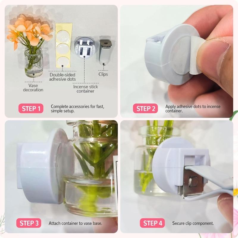 4 Pack Flowers Car Vent Clips, Cute Daisy Plants Vase Air Conditioning Outlet Clip with Fragrance Pads, Charm Scent Perfume Automotive Interior Decorations for Women;Automotive interior accessories