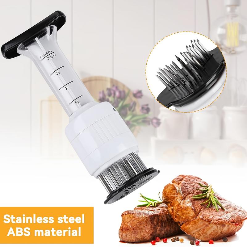 Meat Injector Kit for Tender Steaks, Professional Chef-Approved Injector for Flavoring and Tenderizing, Essential BBQ Grill Accessory