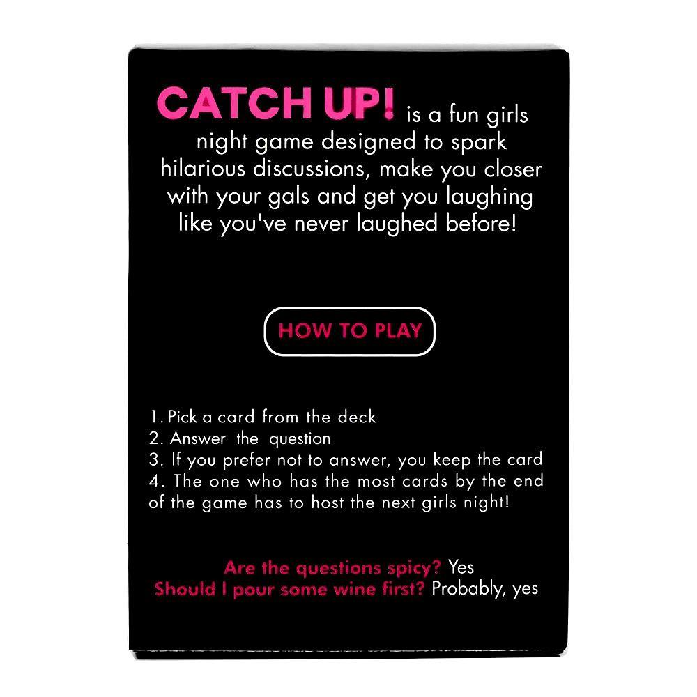 Catch Up! Girls Night 120 Cards, Icebreaker Game for Sister Gatherings, Adult Party Card Games, Birthday, Pre-Wedding, Singles Night