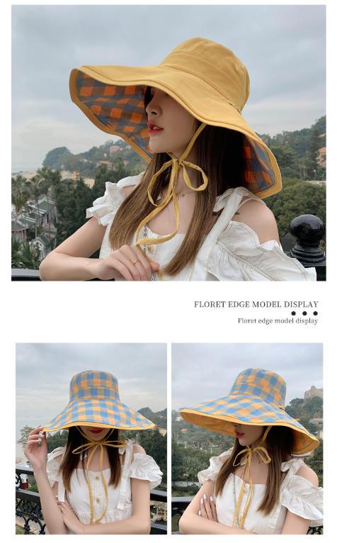 Women's Fisherman Hat 2026 New Early Spring Trendy Wide Brim Sun Protection Dual-Sided UV Shield Summer Face Cover Bucket Hat