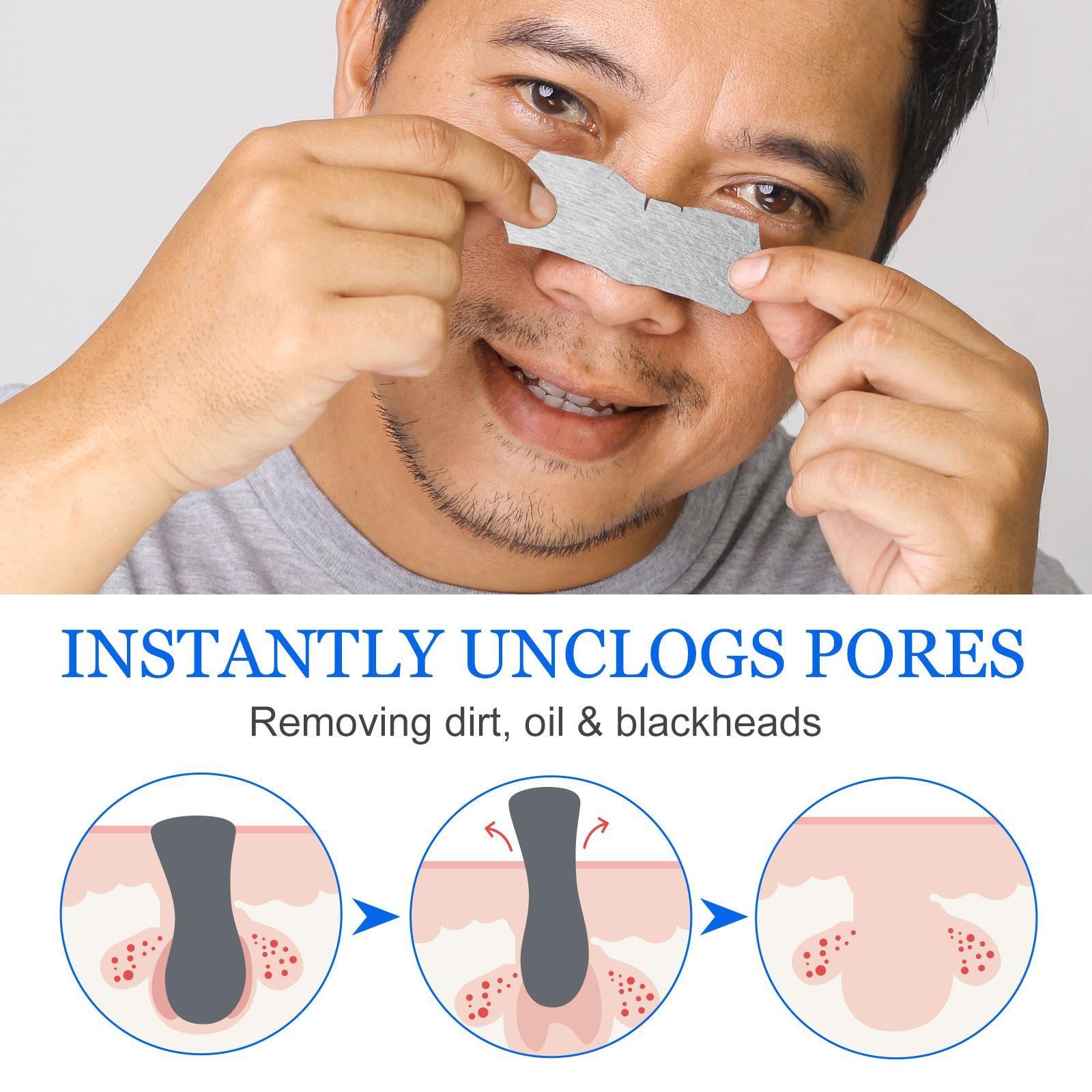 Pegciz Blackhead Remover Nose Patches 90pcs, Nose Pore Patches, Men's Acne Treatment Mask, Effective Skin Care Solution, Long-Lasting Use