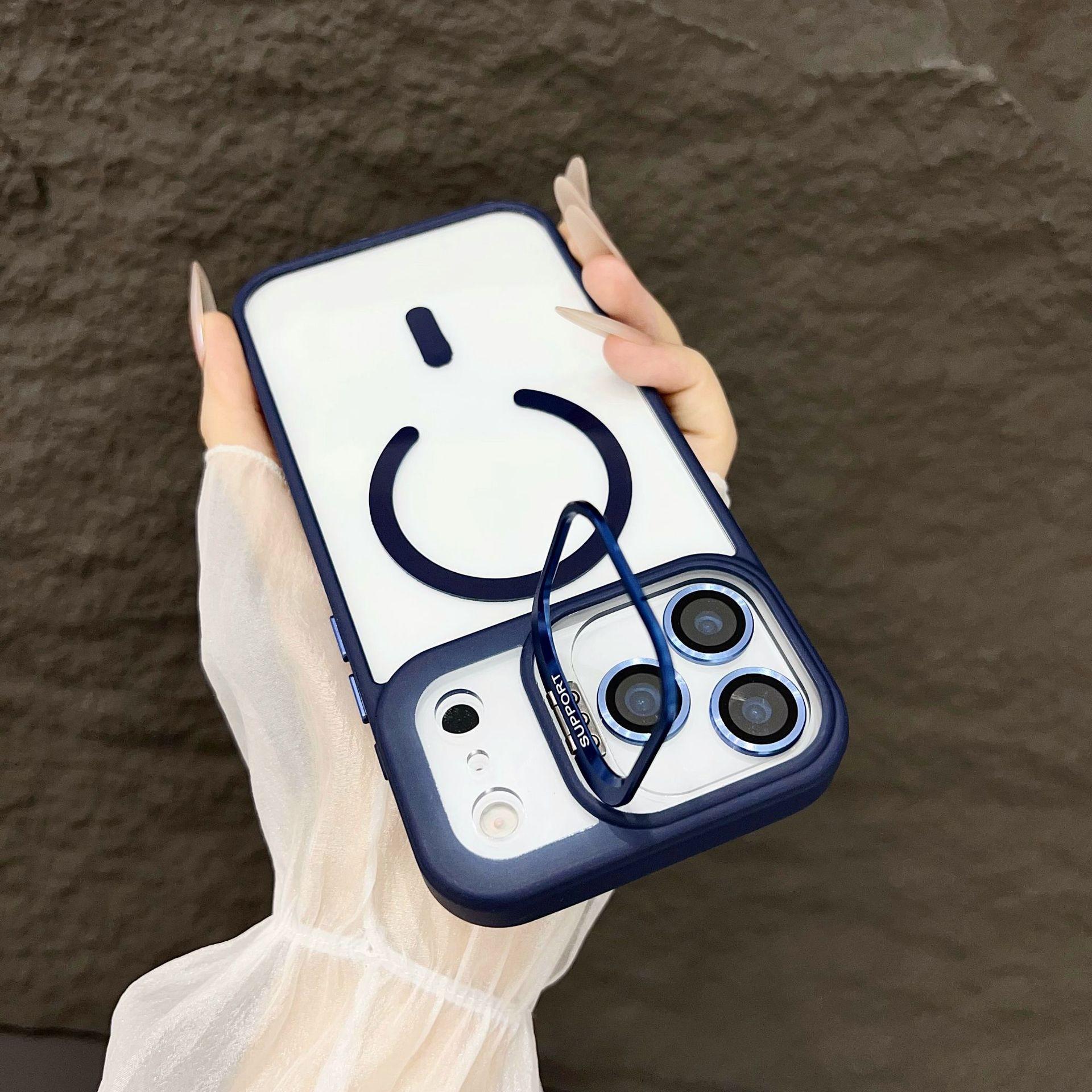 Newly Upgraded iPhone 17 Pro Max Magnetic Case | Ergonomic Anti-Slip Comfort Grip | Protective Anti-Scratch New Magnetic Icon Process | Magsafe with Lens Cover | Hidden Metal Stand | Shockproof & Drop Resistant | Elegant Phone-Mate Gift Casing Accessories