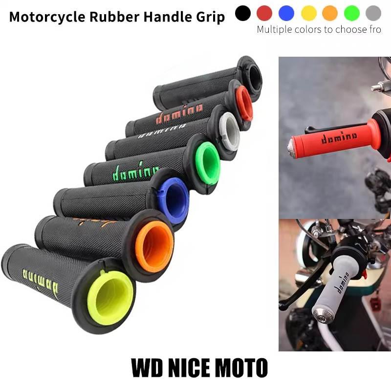 WD NICE MOTO Handle Grip for 7/8" 22 24mm Motorcycle, Universal Atv Dirt Pit Bike Racing Motocross Gel Rubber Brake Grip for Domino