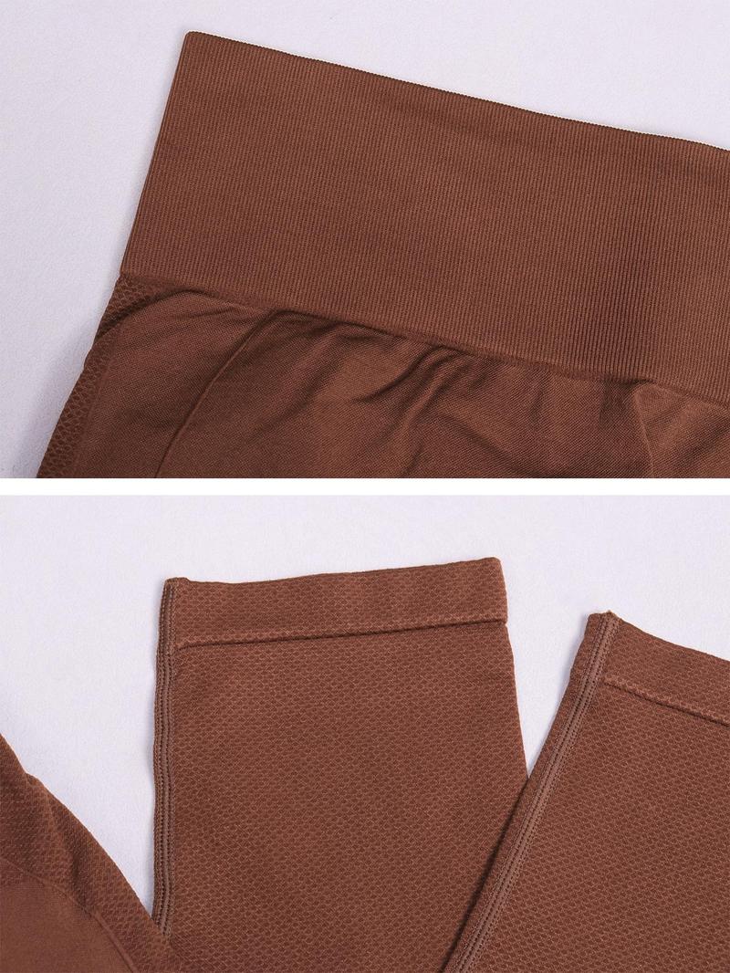 Women's High-Waisted Sporty Tight Yoga Pants, Elastic Fabric, Breathable Comfort, Suitable for Gym and Daily Use, All Seasons, Skinny Yoga Bottoms