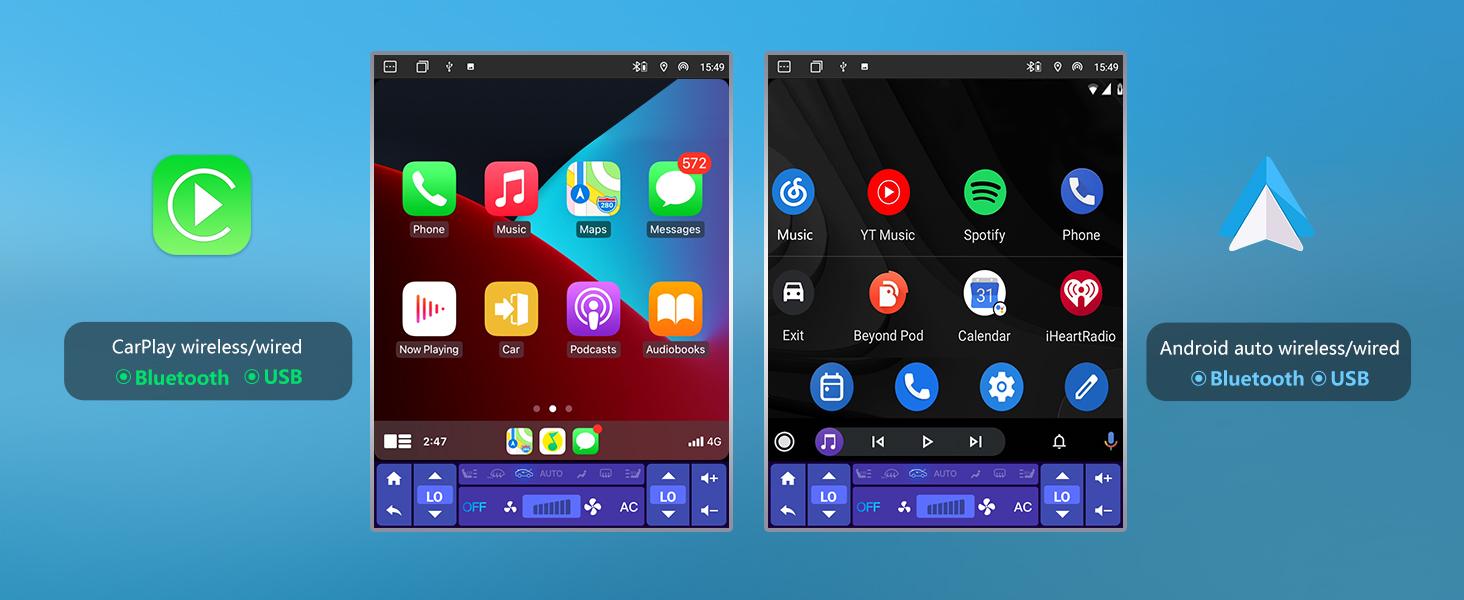 12.1" Android 13 4GB+64GB Car stereo for Ford F150 2015-2020 touch screen, original car with Bang & Olufsen audio system , has Android Auto Wireless Carplay, Bluetooth WIFI supports GPS Navigation