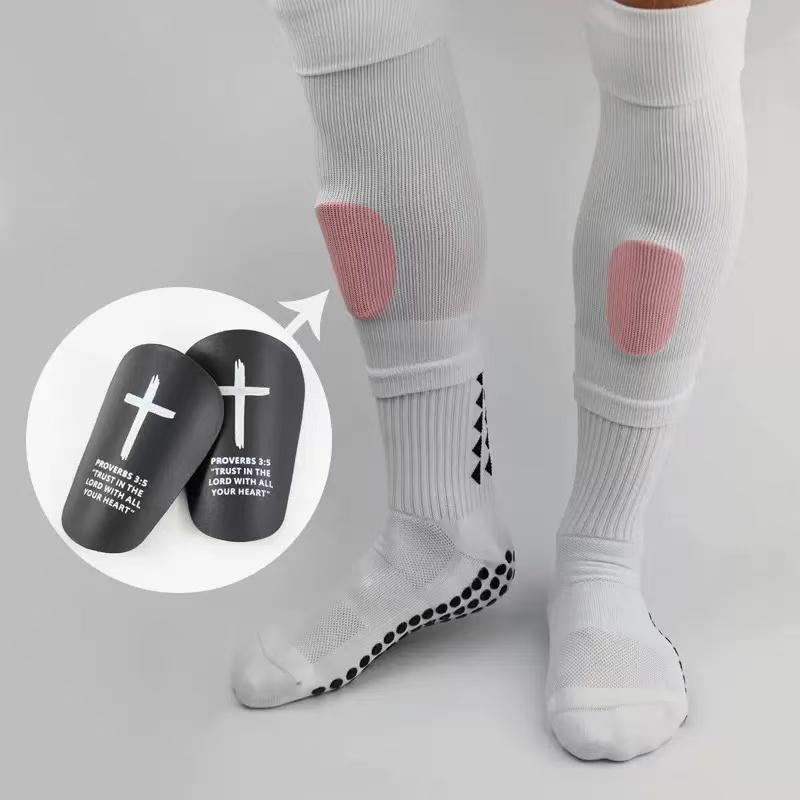 Mini Bible Quote Football Shin Guards, Football Accessories, Christian Faith Design, Size 3.93x2.36 Inches, Suitable for Youth and Adults
