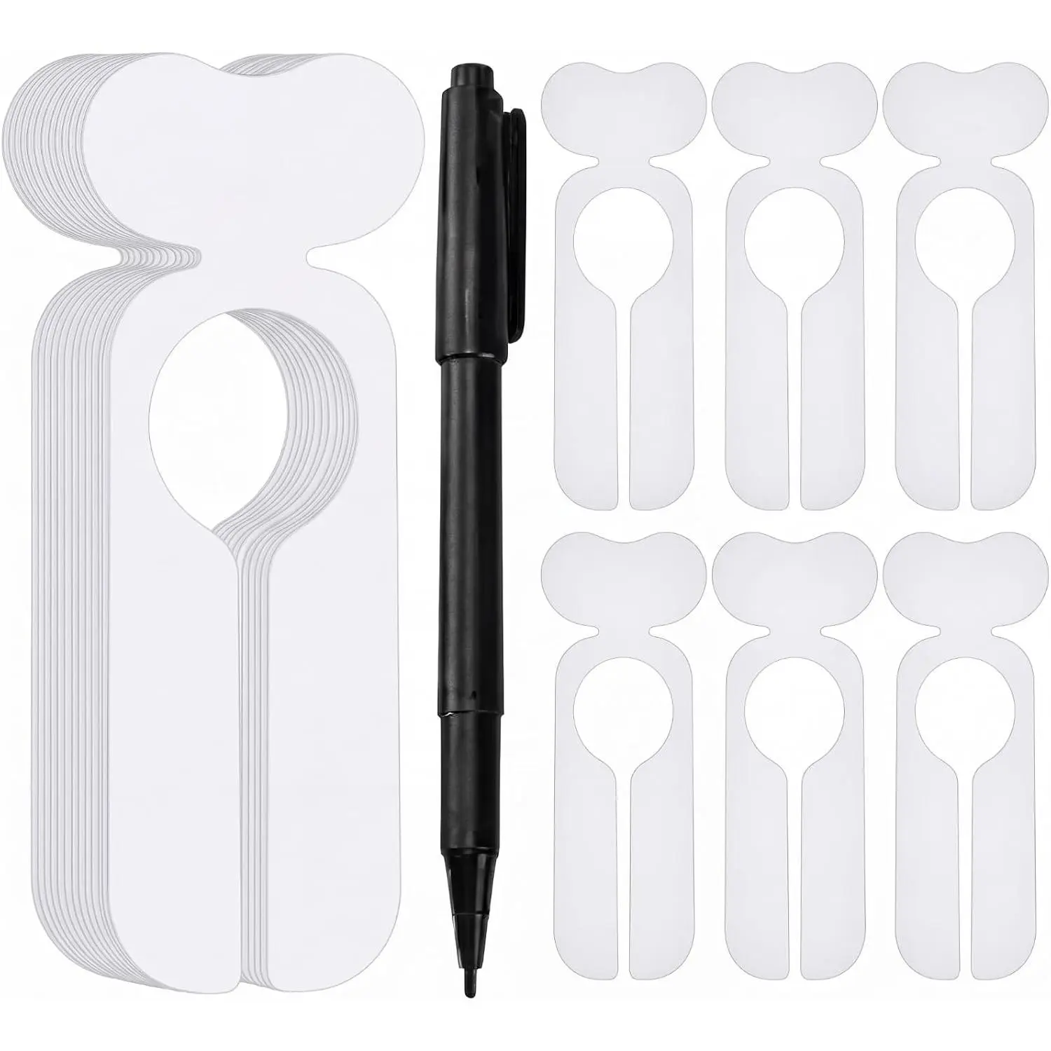 20 Pack Closet Dividers for  Clothes Clothing Size Clothing Rack Dividers  Closet Dividers Weekly Clothes Organizer with 1 count Marker Pen for  Closet Cloth Store