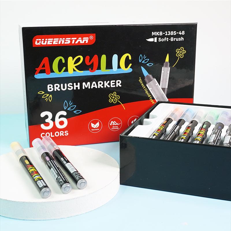 36 Color Acrylic Marker - Graffiti Pen Painting Set, Acrylic Paint Pen, Stroke Marker pen, Waterproof and Quick Drying, Stronger Coverage, Black Friday & Cyber Monday, Thanksgiving gifts, Christmas gifts