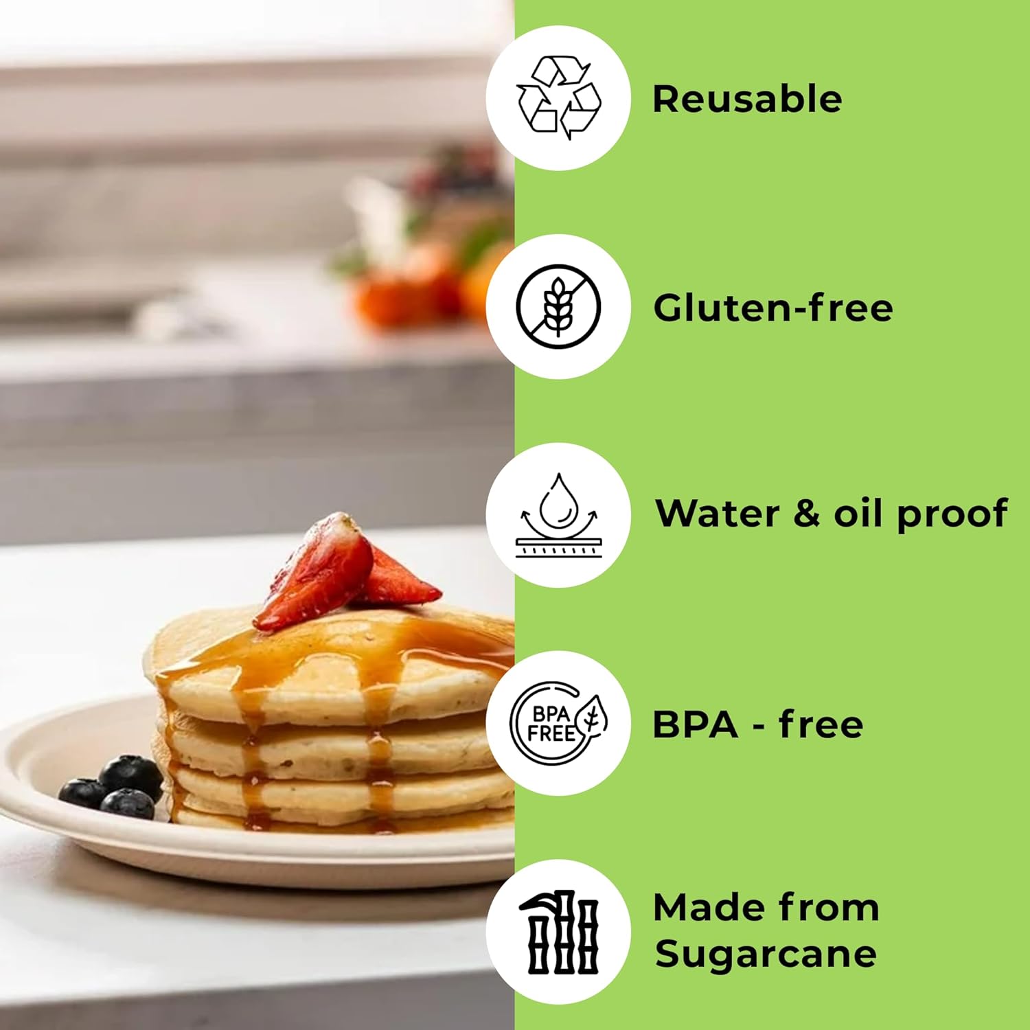 6-Inch Compostable Paper Plates 100 Count Heavy-Duty  Dessert Plates   Plates for Parties and Everyday Use
