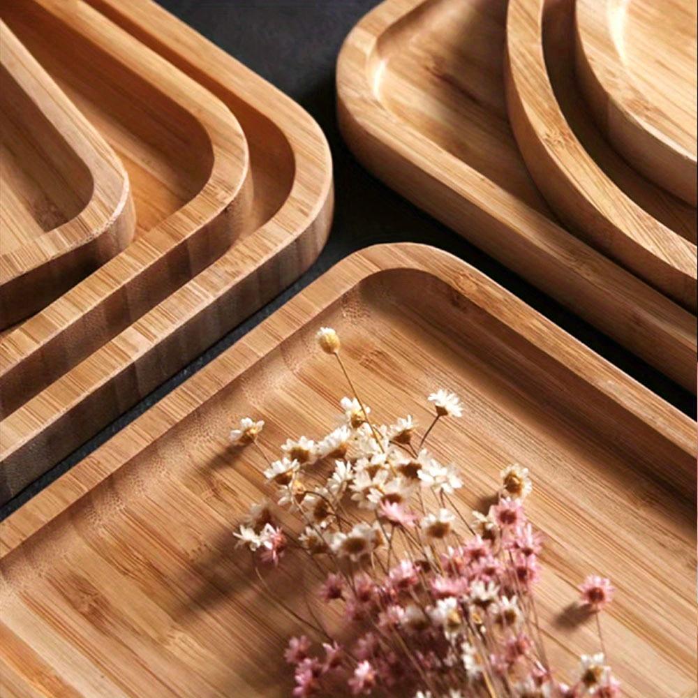 Bamboo Serving Tray, Ideal for Dinner, Tea, Bar, Breakfast, Party, Bed Trays, Versatile Food Tray, Casual Style, No Ca Prop 65