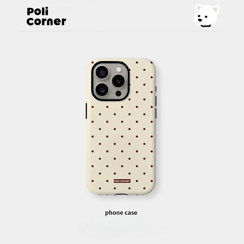 Polka-Dot iPhone Case, Shockproof Protective Cover Compatible with iPhone 17 Pro Max, 17 Air, 16 Pro, 15, 14, 13 and 12, Casing