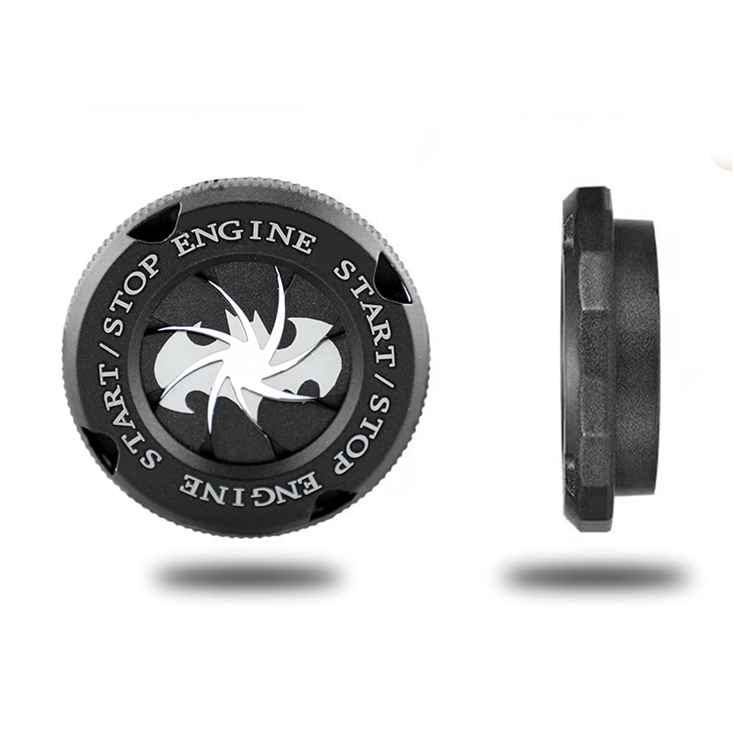 Bat Rotary Design Car Push Start Button Cover, Universal Engine Start Stop Switch Protector, Anti-Scratch Interior DIY Decoration Accessories, Ideal Gift for Men (Bat Black)