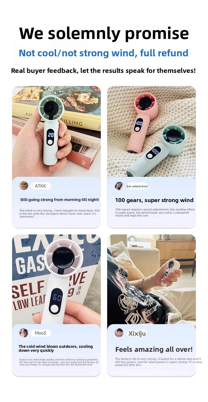 [Mini Air Conditioner] 2026 New Model Handheld Silent Small Mini USB Rechargeable Fan