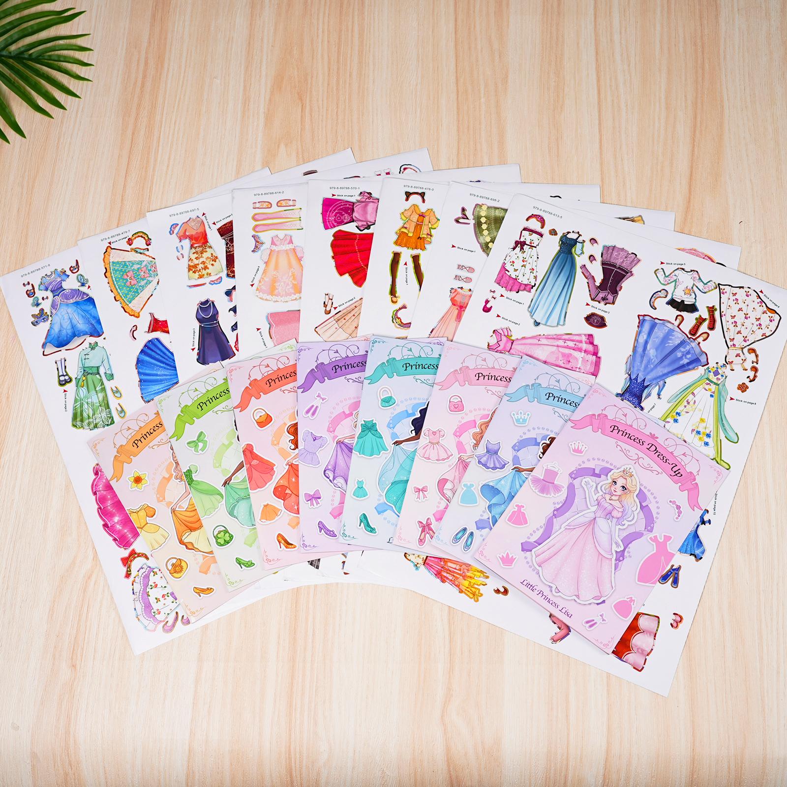 Princess Sticker Book for Kids – Magical Dress-Up and Fairy Tale Scene Sticker Fun