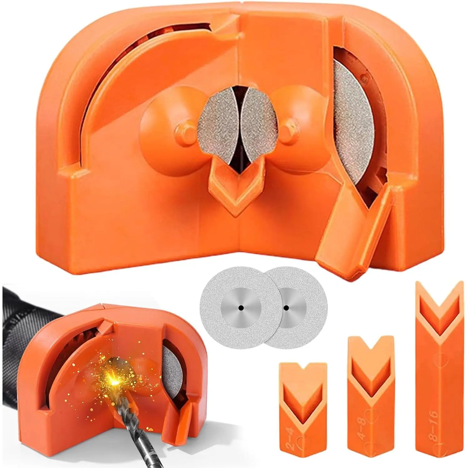 Electric Drill-Powered Sharpener for 5/64-in to 5/8-in Bits, Ideal for Bit Sharpening
