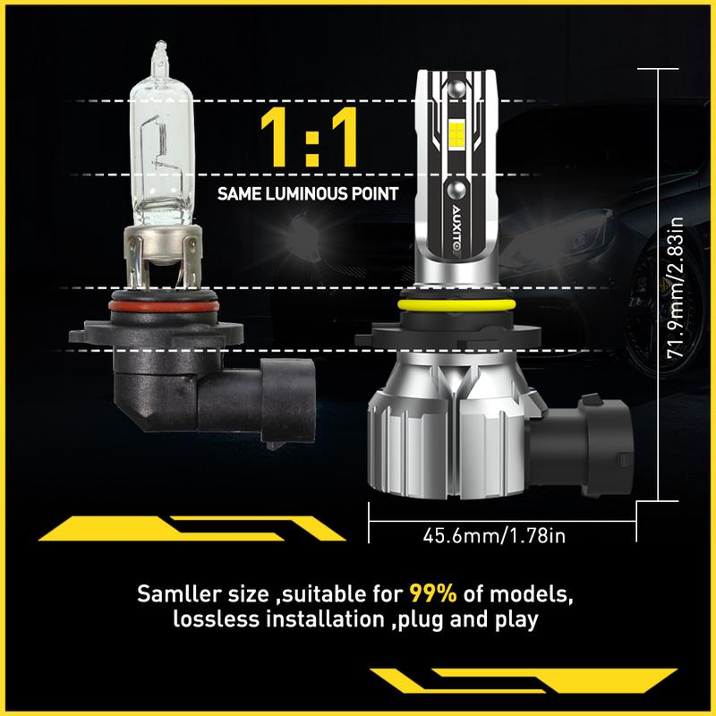 AUXITO 9006 HB4 White LED Headlight Bulb Kit Low Beam 40000LM Super Bright 6500K