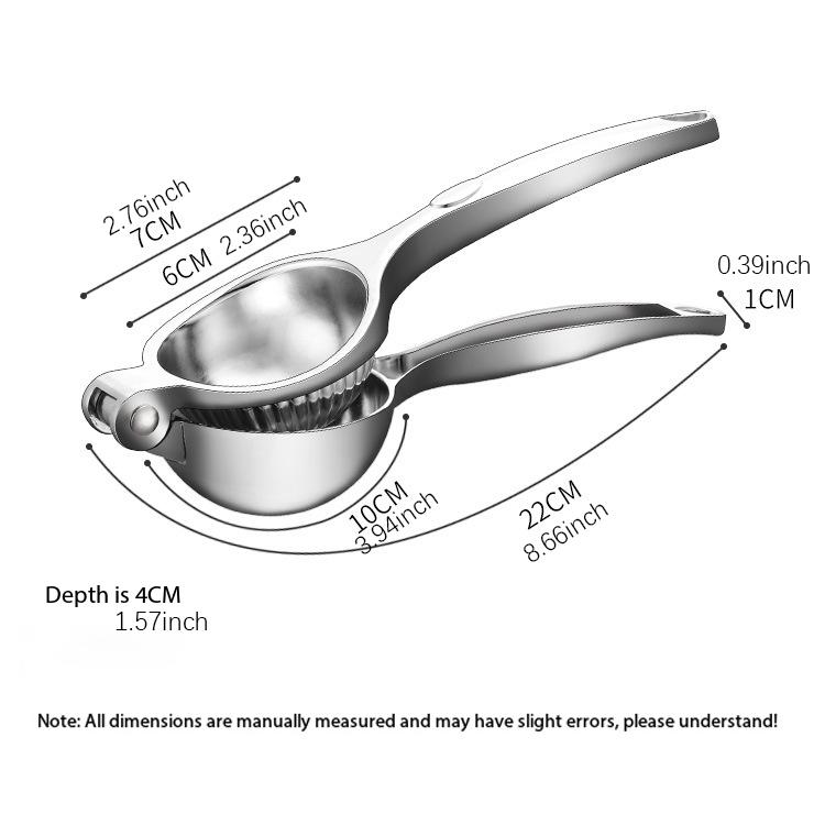 Kitchen Home Zinc Alloy Juicer, Manual Lemon Squeezer, Multi-Functional Juice Press Clip, Fruit Tool for Easy Use