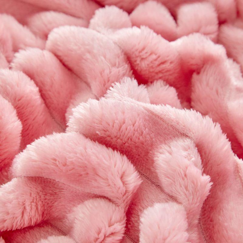 3.3 Inch Elastic Bed Sheet Set, Deep Pocket Design Fitted Sheets, Polyester Fiber, No Print Style, Thick Velvet Fabric, 11.81 Inches Tall