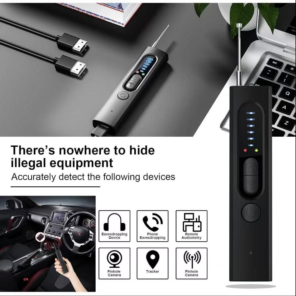 Spring Special Hidden Camera Detector, GPS Tracker Scanner, RF Signal Scanning, Ideal for Office, Travel, Hotel, Car