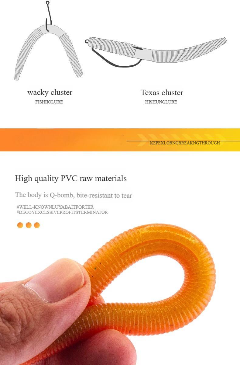 TikTok Viral Senko Worms 3-4-5Inch Soft Plastic Lures Kit - 8pc Multi-Color & Salt-Infused Design for Bass Trout Panfish Slayer and Long Casts  Fishing Fathersdaygift fishing equipment