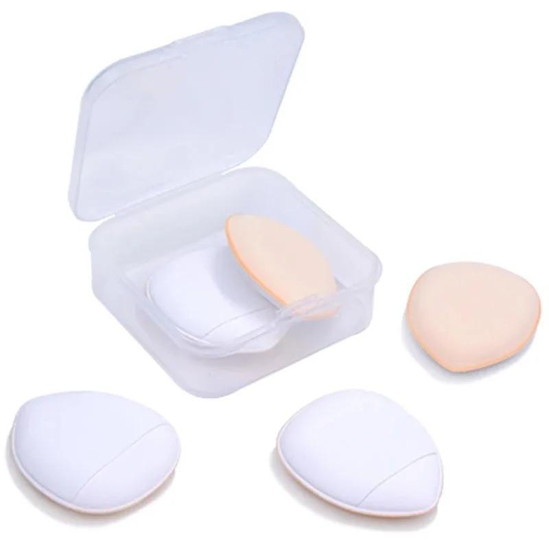 Creamy Makeup Sponge Set, Mini 5-Piece Portable Kit with Box, Finger Brush Sponges, Compact Storage Solution for Travel & Home Use
