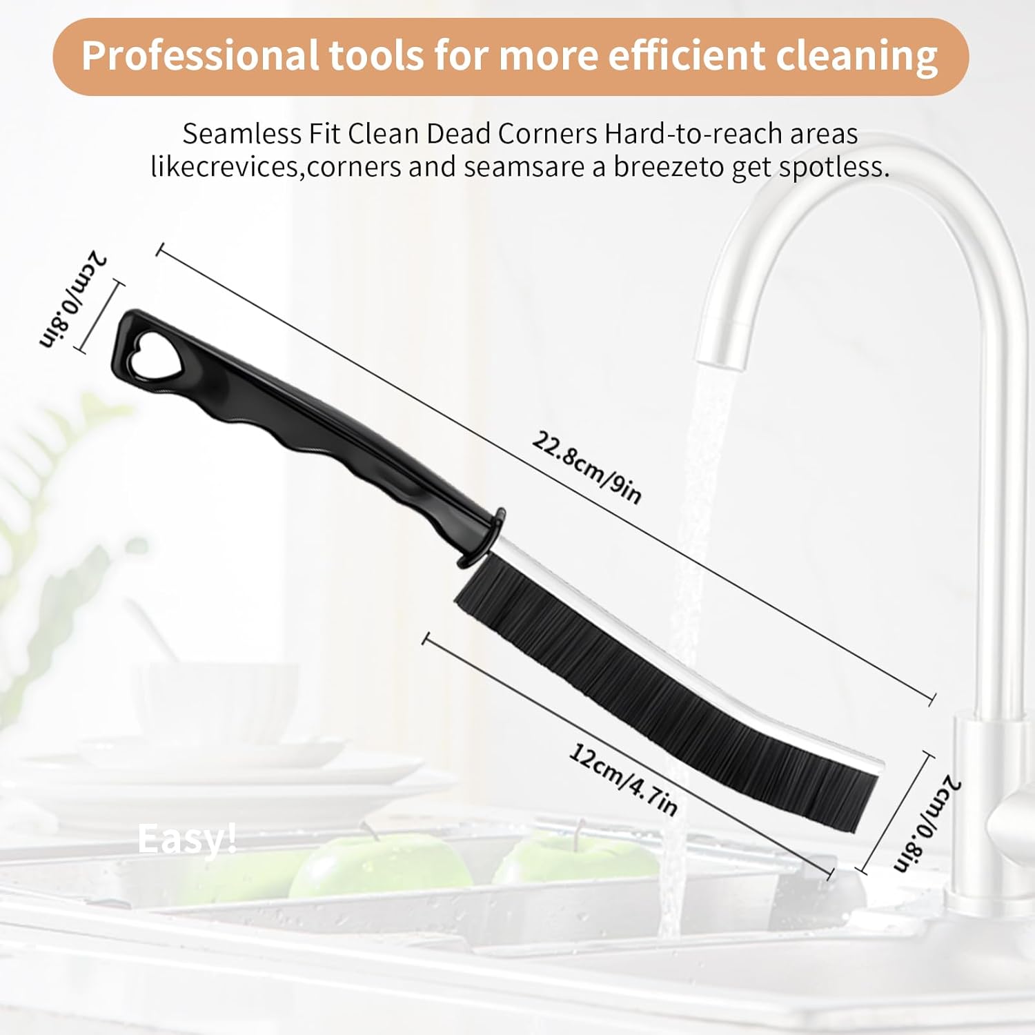 Cleaning Brush, 5 Counts Hard Bristle Crevice Cleaning Brush, Corner Thin Cleaning Brush, Home Essentials Toilet Brush, Scrub Brush, Cleaning Supplies