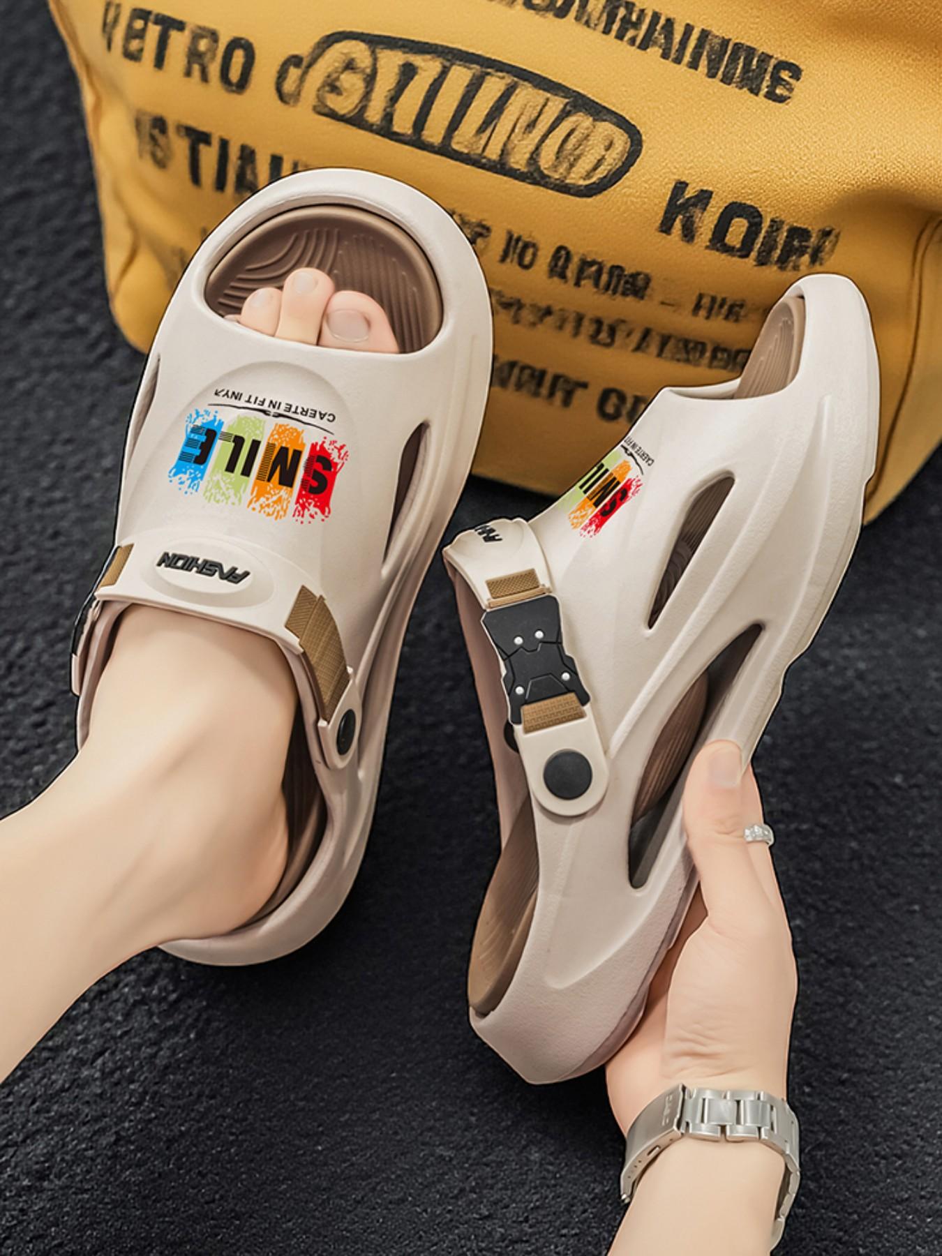 Men's Summer Outdoor Anti-Slip Sports Beach Sandals, Thick Sole Comfortable Flip Flops, Dual Color New Arrival Men's Shoes