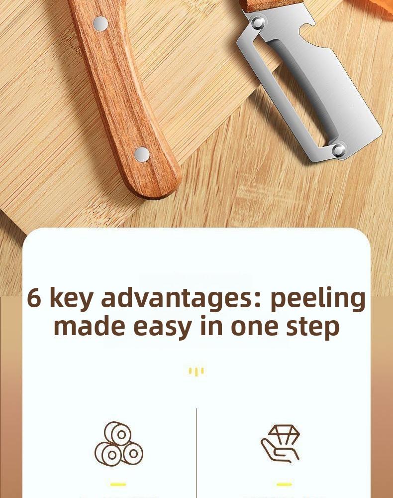 Kitchen Multi-Function Stainless Steel Thickened Fruit Peeler Knife for Sugar Cane and Pineapple Skin Removal Special Tool