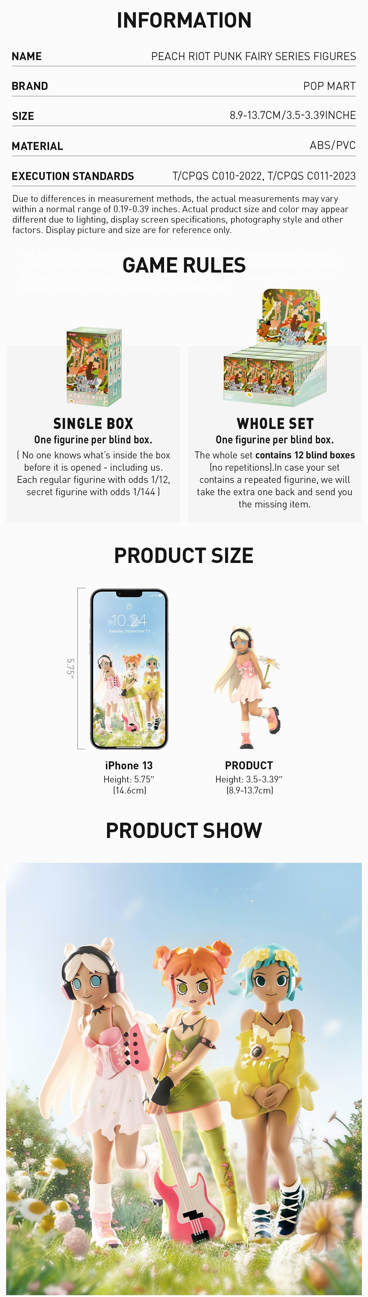 Peach Riot Punk Fairy Series Figures, Mystery Box Peach Riot Punk Fairy Series Figures, Mystery Box