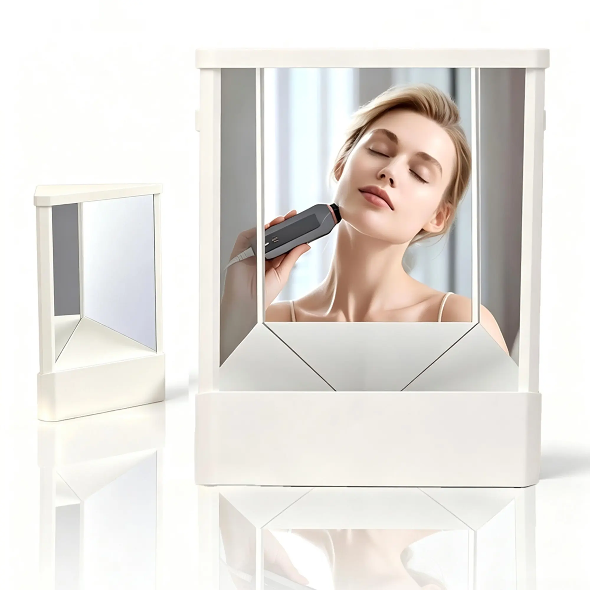 Non-Reversing Makeup Mirror, True Image Vanity Desk Mirror for Makeup, Precision Tabletop Non-Magnifying Mirror with Accurate Real Reflections