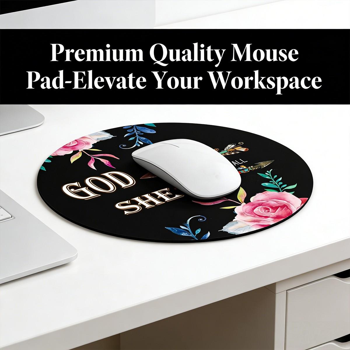 Fashion Arrow Round Mouse Pad, Anti-Slip Rubber Base, Small Desktop Mat for PC, Laptop, Office, Gaming, Gift for Girls and Women, 7.87 Inches