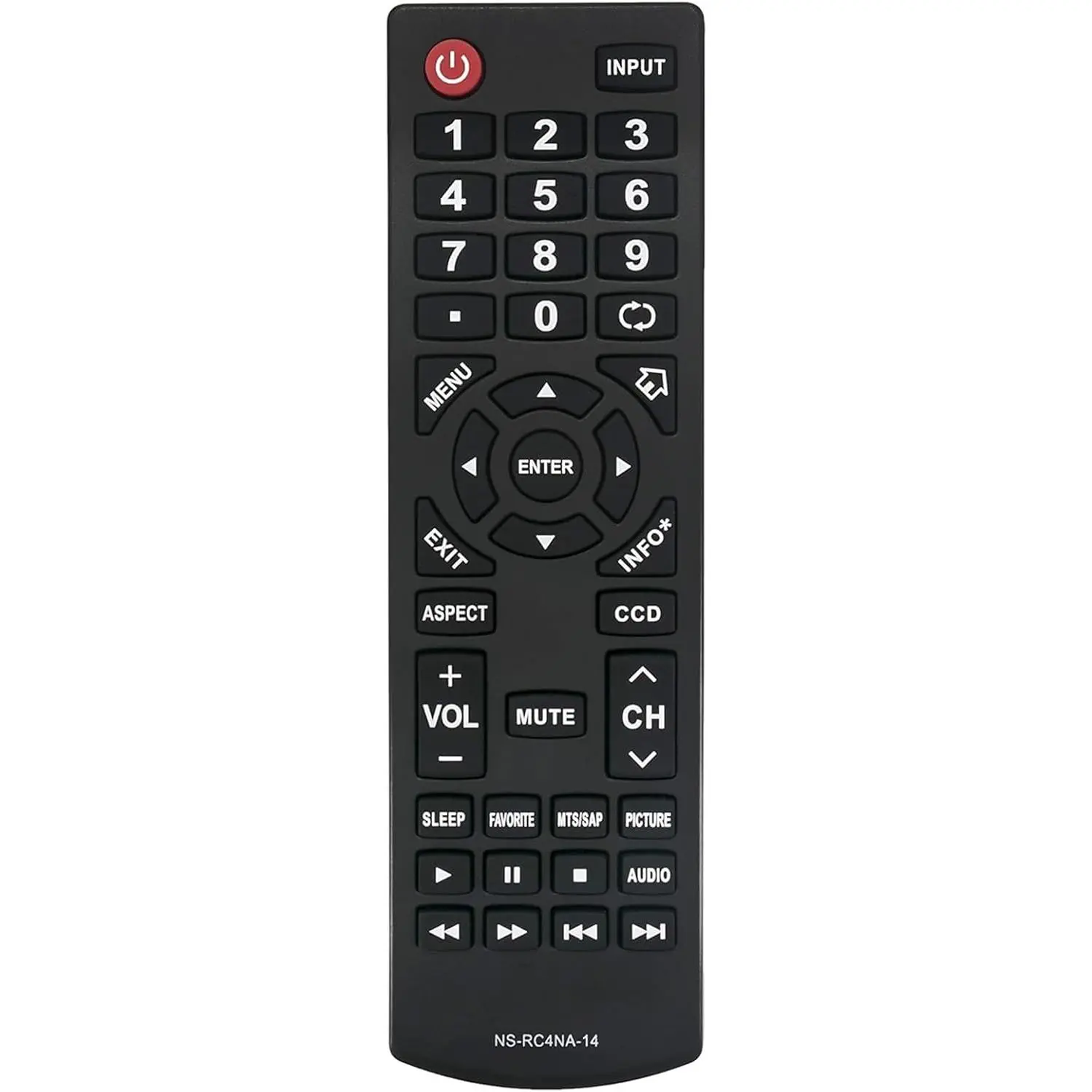 Remote Control NS-RC4NA-14  for Insignia TV Remote for  Insignia LCD LED Plasma TVs, No Programming Required