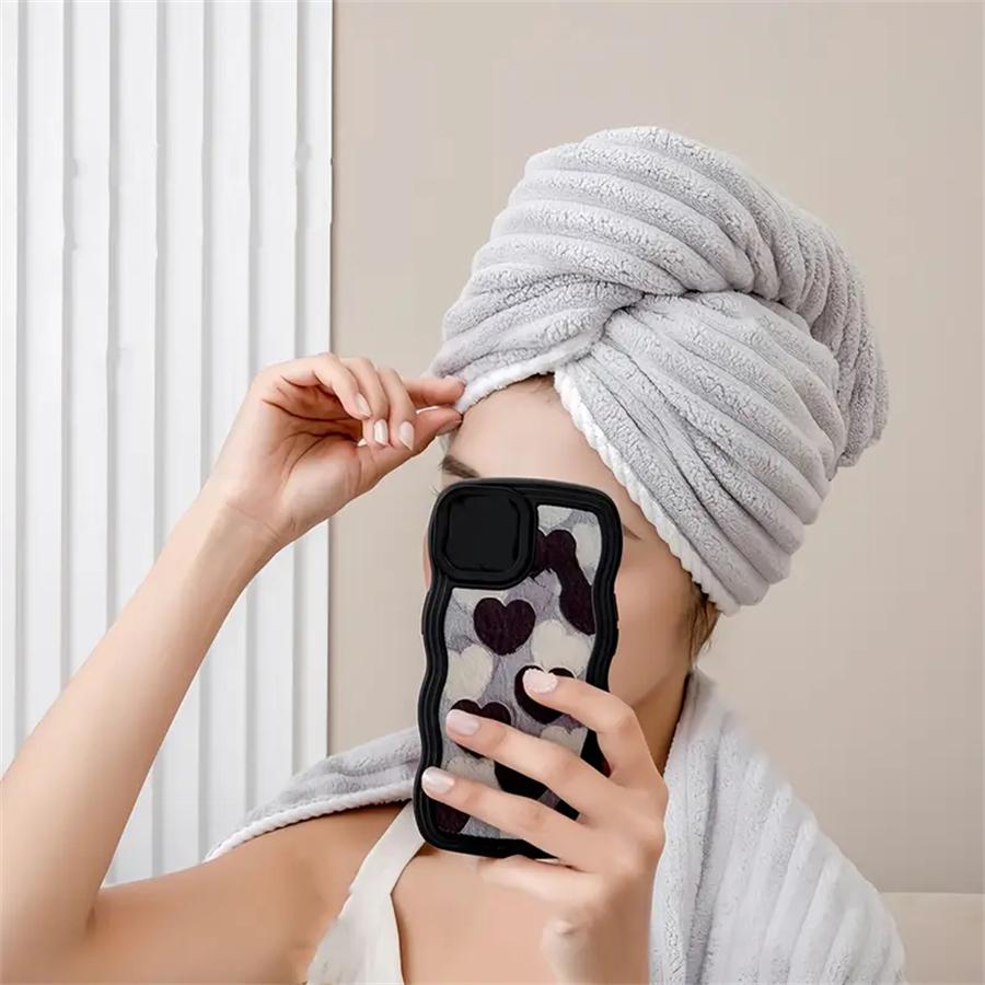 3 Pcs Premium Quick-Drying Microfiber Hair Towel Wrap, Super Absorbent, Soft & Comfortable, Ideal for Frizzy Hair, Lightweight Bathroom & Home Essential