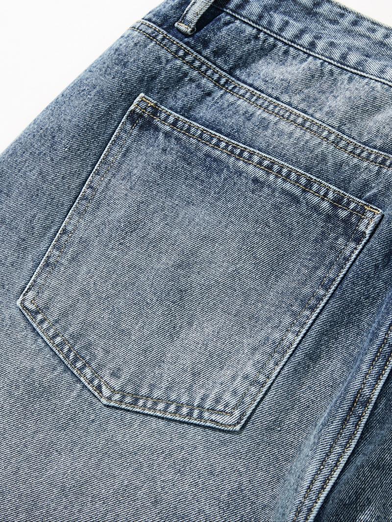 Men's Vintage Washed Wide Leg Denim Jeans, Loose-Fitting Straight Leg Jeans, Y2K Street Style, All Seasons, Perfect Gift for Boyfriend