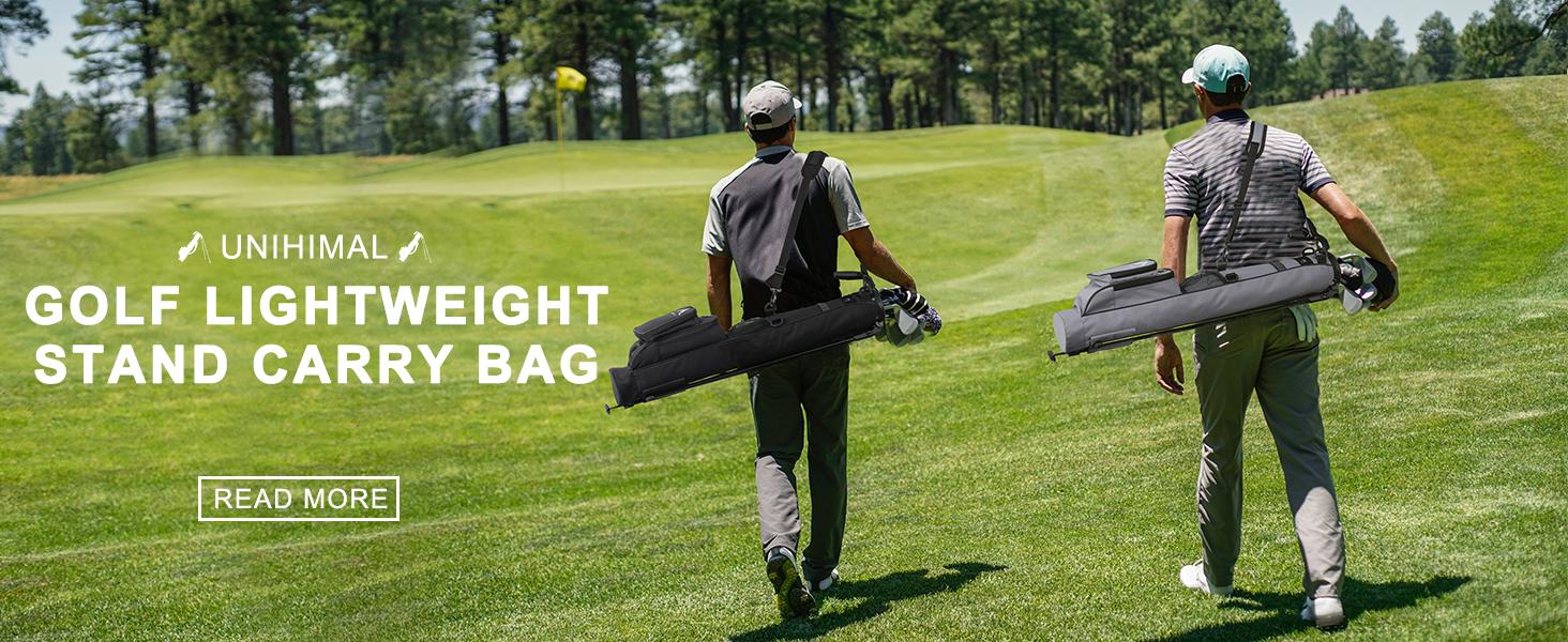 UNIHIMAL Golf Lightweight Stand Carry Bag– Easy to Carry and Durable Pitch n Putt Golf Bag for The Driving Range, Par 3 and Executive Courses–31.5 inches Tall