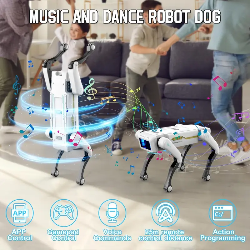 Product Introduction of (Akeleo)Programmable AI robot dog - Voice control, 25-meter stable connection, learning skills and patrol functions - Interactive STEM learning toy suitable for children - Ideal birthday and Christmas gift 4