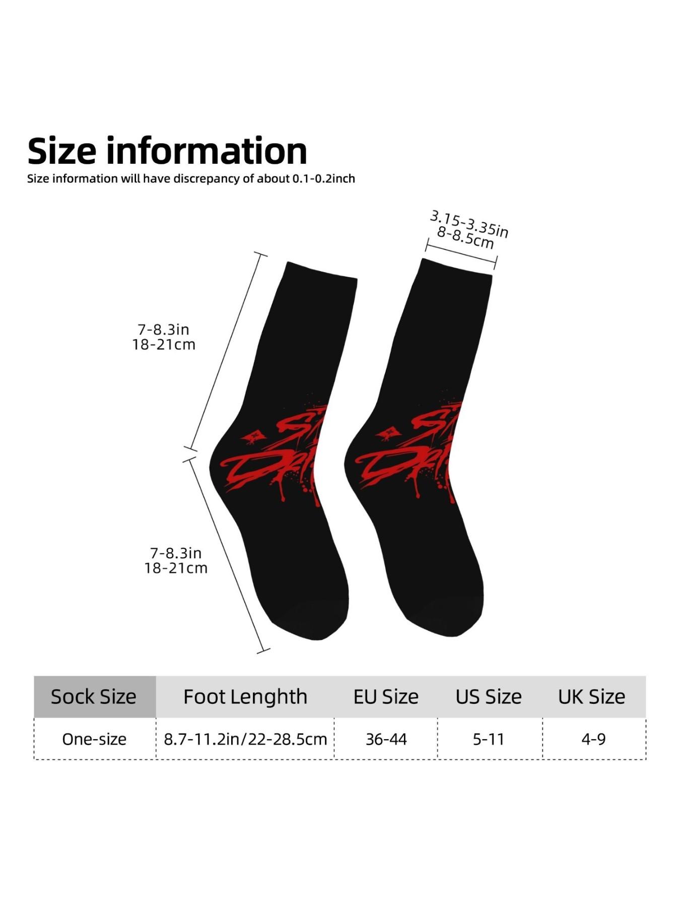1 Pair Funny Still Drippin Vintage Harajuku Hip Hop Novelty Seamless Crew Crazy Sock