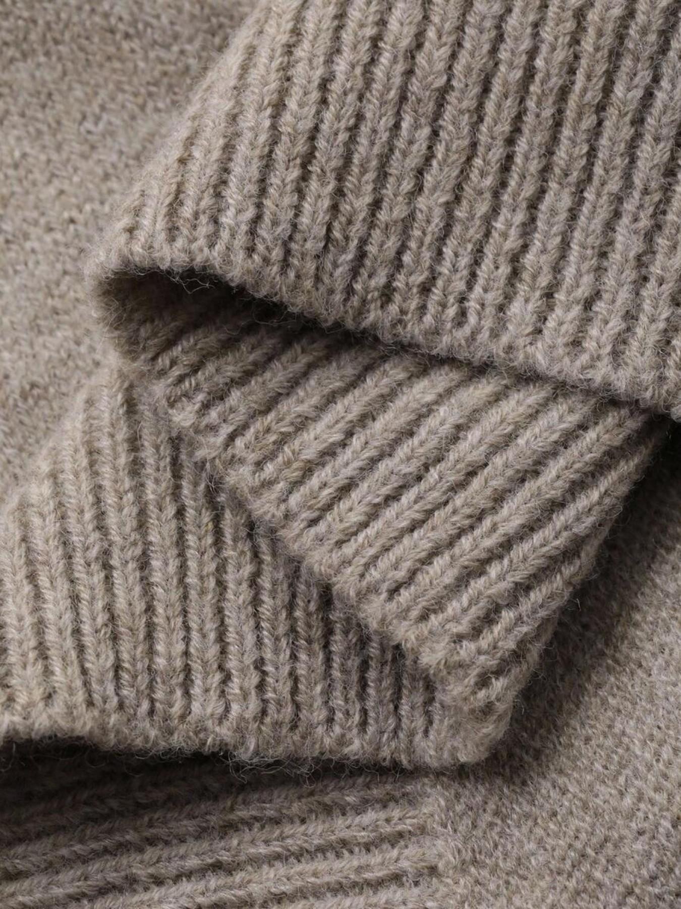Women's Henley Neck Button Front Color Block Long Sleeve Vintage Chic Pullover Sweater, Knitwear, Knitting, Autumn Winter Casual Loose Fit 2 In 1 Sweater Top For Fall, Fashion Soft Daily Work Street Cute Daily Knitted Top for Women Collared Knit Top