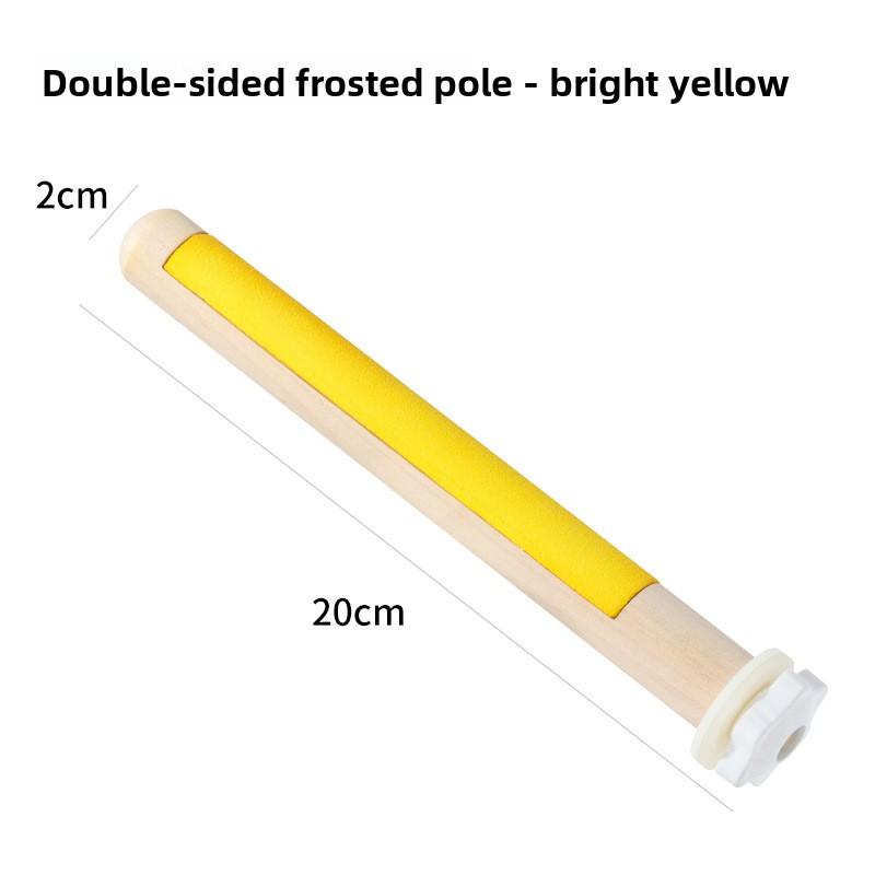 Parrot Double Sided Claw Grinding Stick Sanding Perch Stand Chewing Toy for Small Birds