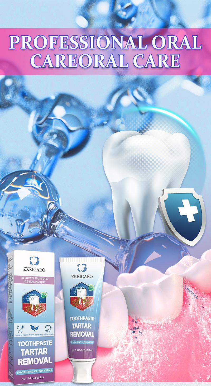 TOOTHPASTE TARTAR REMOVAL, Advanced Whitening Formula for Brighter Smile, Effectively Removes Stubborn Dental Plaque & Calculus, Enamel Strengthening & Gum Repair, Daily Oral Health Essential for All Skin Types. Herbal Aloe Chamomile Cleansing Gentle