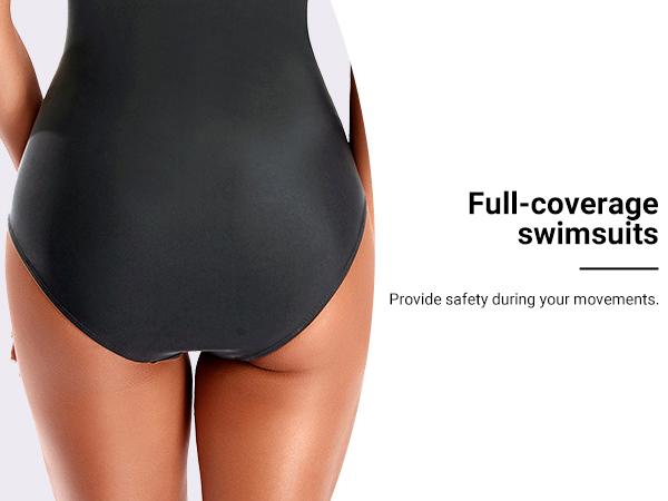 Holipick Women's Ruffle One Piece Swimsuits Tummy Control Bathing Suit V Neck Swimwear Slimming for Teen Girls