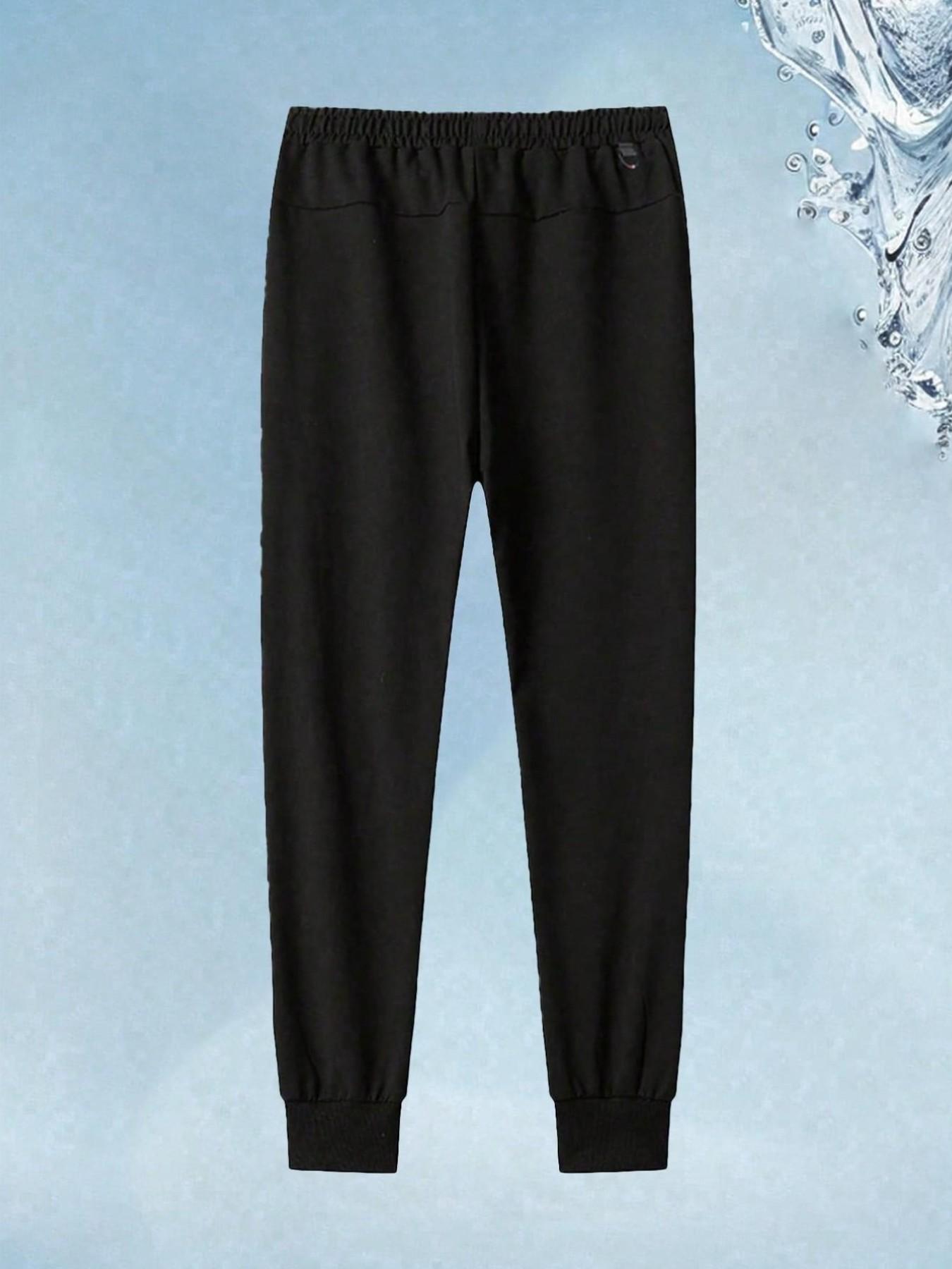 Men's Summer Lightweight Simple Sporty Long Pants, Casual Fashion Cuffed Outdoor Sweatpants, Comfortable and Stylish, Knitted Sports Pants, Casual Comfy Sweatpants
